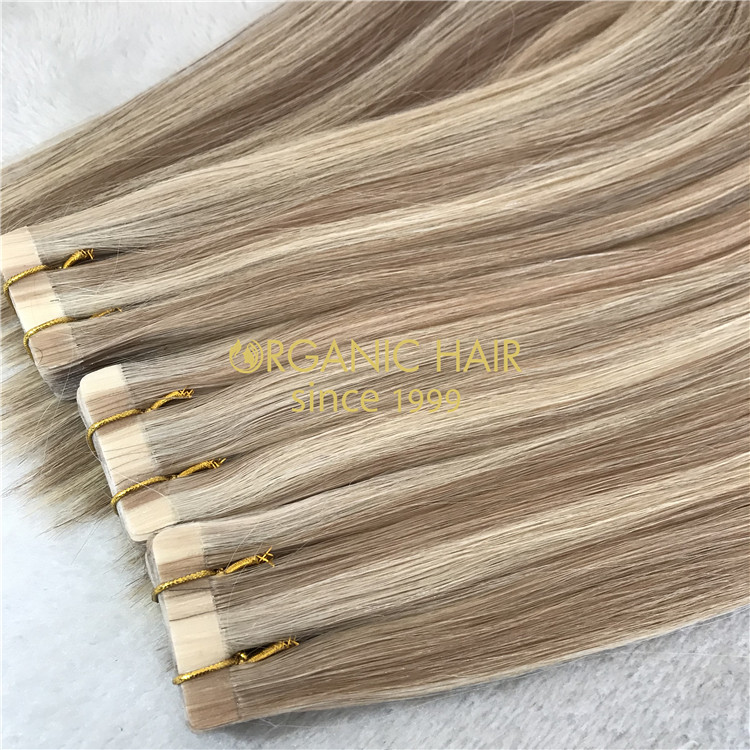 High quality human hair extensions--Tape in hair extensions C43